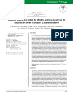 Análisis Preclínico (Rata) de Efectos Antinociceptivos de Asociación Entre Tramadol y Acetaminofeno