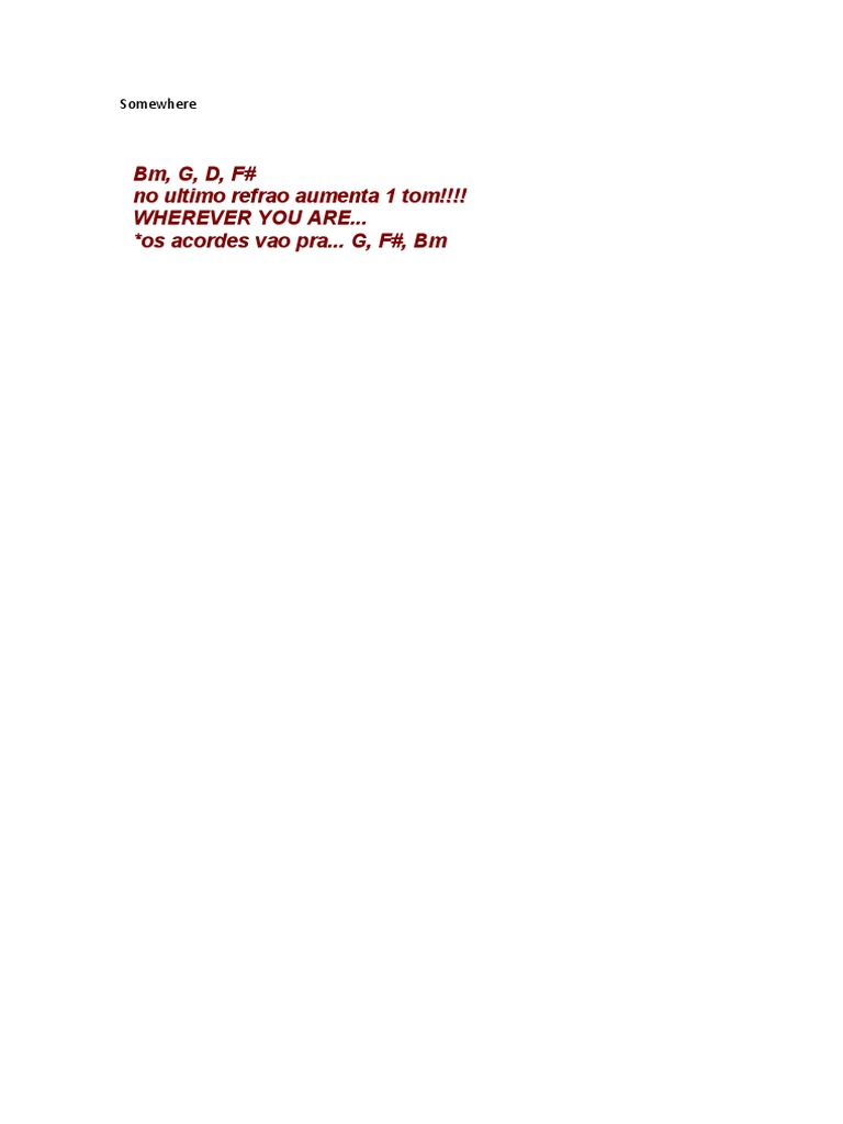 Somewhere | PDF