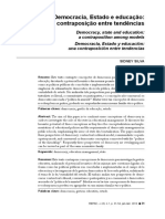 Democracia Estado Educacao Contraposicao de Tendencias