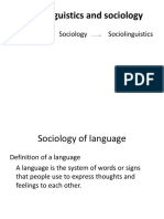 Sociolinguistics and Sociology