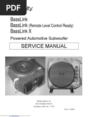 infinity basslink test