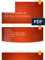 Administración de Centros de Computo