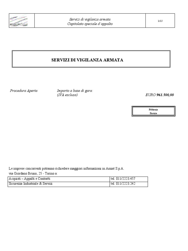 Esempio Capitolato | PDF