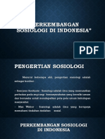 Perkembangan Sosiologi Di Indonesia