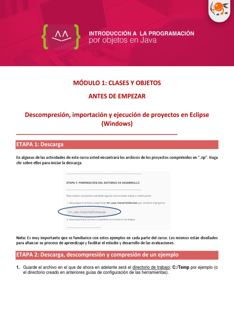 Guía para usar Eclipse en Java | PDF | Zip (formato de archivo) | Java ...
