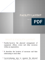 Facility Layout: BY Anup Sharma & Naveen Kumar 2 Sem Mba Isbd, Mysore