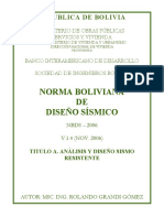 Nbds 2006 Norma Boliviana de Diseño Sismico