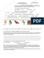 Prueba Sumativa Sept. Lenguaje