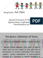 Republic Act 7610: Special Protection of Children Against Abuse, Exploitation and Discrimination Act