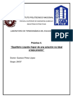 Termo III (Práctica 4) “Equilibrio Liquido-Vapor de una solución no ideal a baja presión”