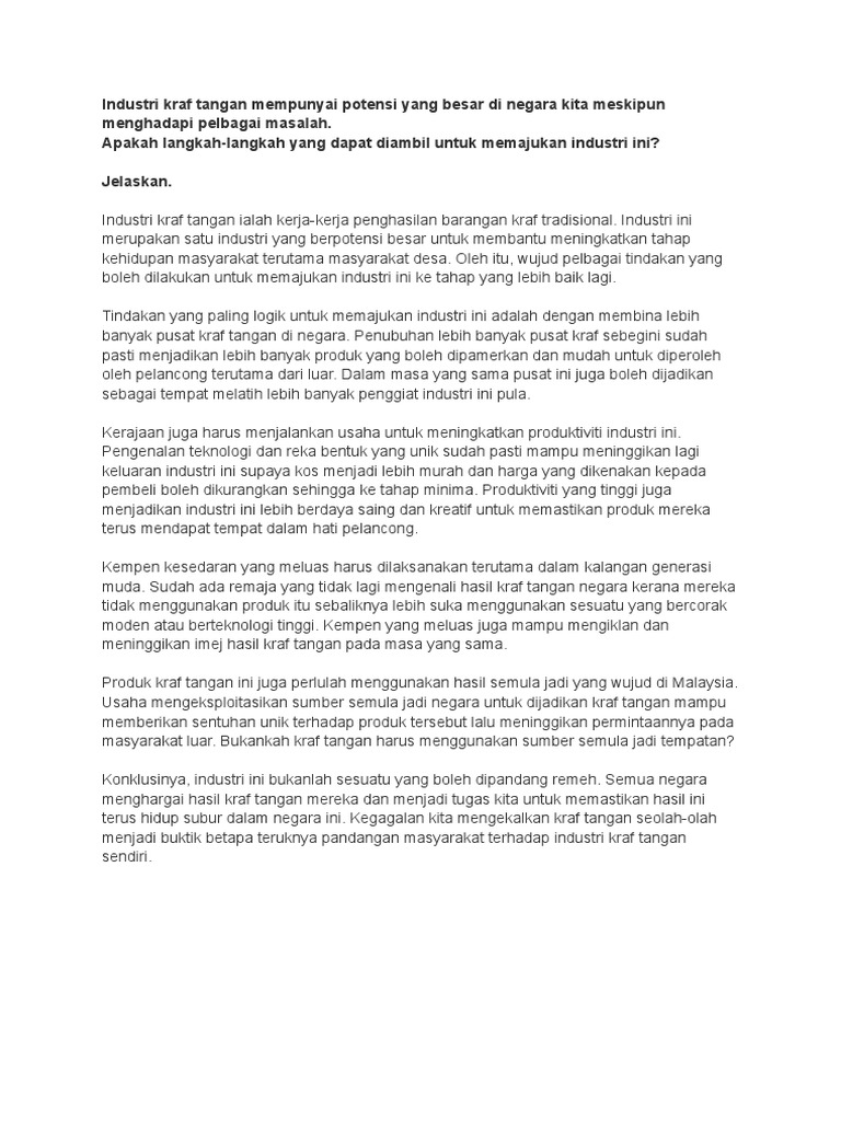 Industri Kraf Tangan Pdf