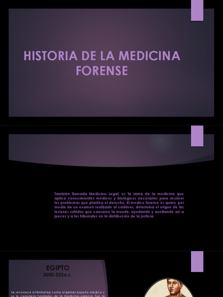 Historia de La Medicina Forense 7º Derecho