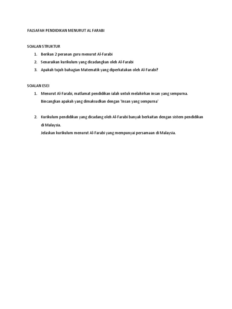 Falsafah Al Farabi Pdf