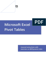 Excel Pivot Tables With Excersises
