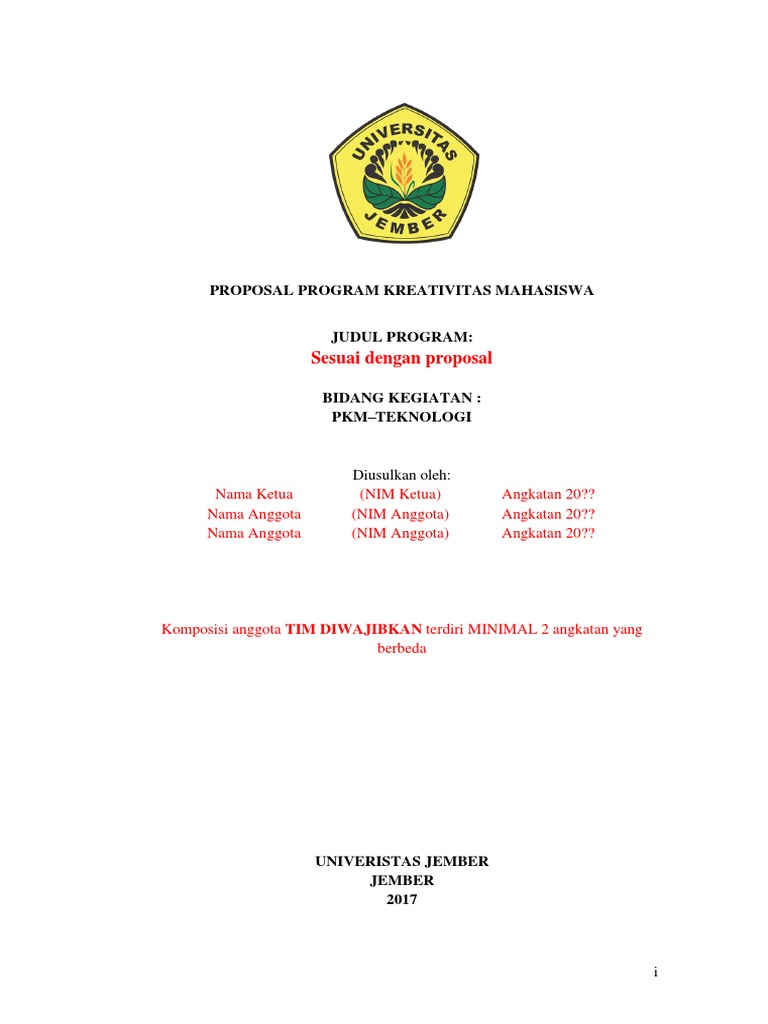 Proposal PKM-T Universitas Jember | PDF