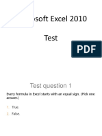 Microsoft Excel Test Module