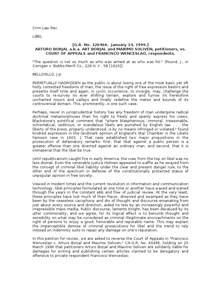 Libel PDF Defamation Lawsuit