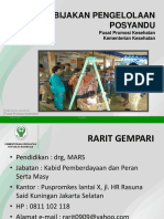 Kebijakan Posyandu, Rarit, Puslit Gizi BGR