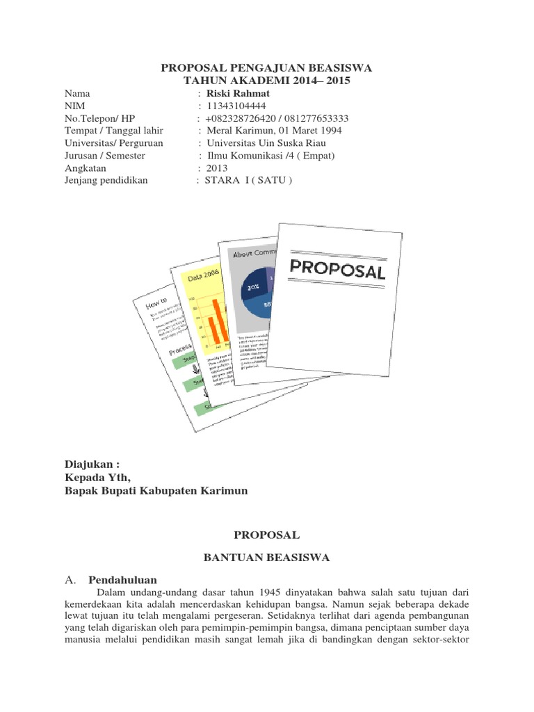 Contoh Proposal Pengajuan Beasiswa - Mosaicone