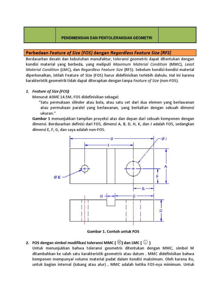 Toleransi Geometris: MMC, LMC, RFS | PDF | Sains & Matematika ...