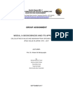 Modul A Geosciences and Its Application: Group Assignment