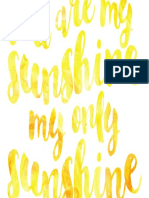 You Are My Sunshine Free Printable (1)