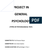 Types of Psyche Tests