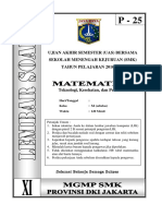 Soal Matematika Teknologi Kelas XI Paket 25 (FIX)
