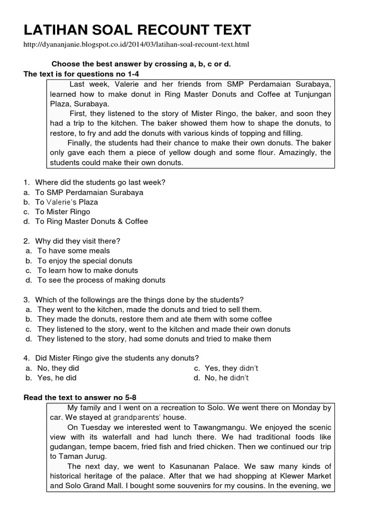 contoh soal recount text biography pahlawan