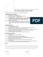 Food Safety and Cleanliness Checklist Form