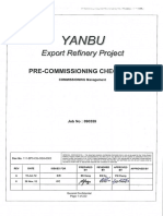 Pre Commissioning Check List Yasref Refinery