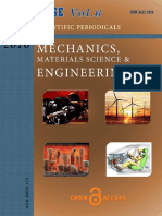 Mechanics, Materials Science & Engineering Journal  Vol 6