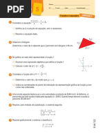 9. Equações e Funções - Ficha de Recuperação