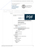 LINGUISTICA ITALIANA MAGISTRALE - Corsi Di Laurea Del Dipartimento Di Lingue e Letterature Straniere e Culture Moderne - Università Degli Studi Di Torino