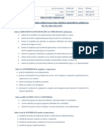 Indicadores Ambientales para Medir El Desempeño Ambiental de Una Organización