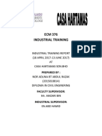 ECM 376 Industrial Training: Industrial Training Report (18 APRIL 2017-13 JUNE 2017) AT Casa Hartamas SDN - BHD