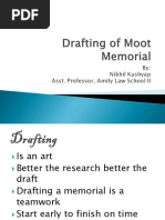 Drafting of Moot Memorial