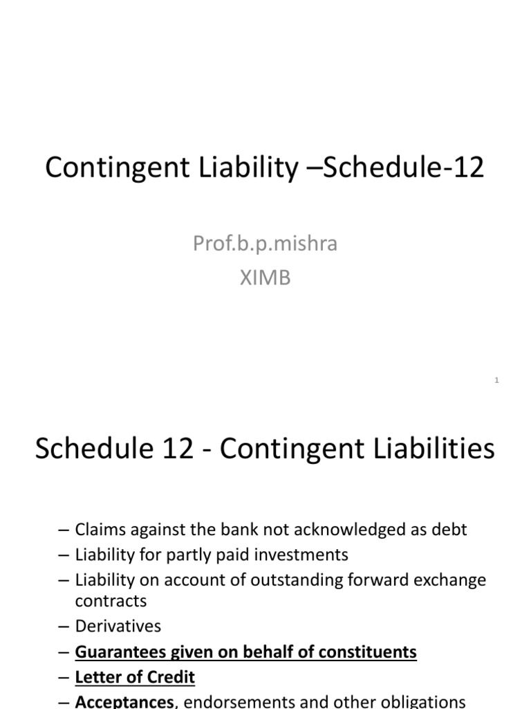 Contingent Liability