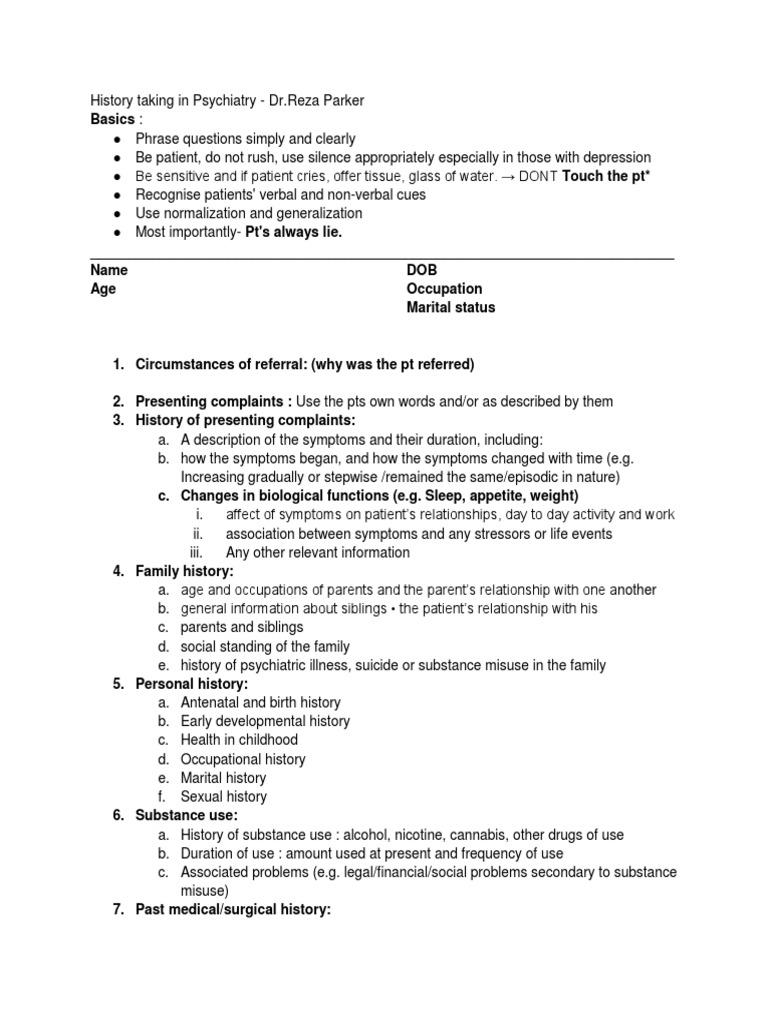 History Taking in Psychiatry PDF Positive Psychology Social Constructionism