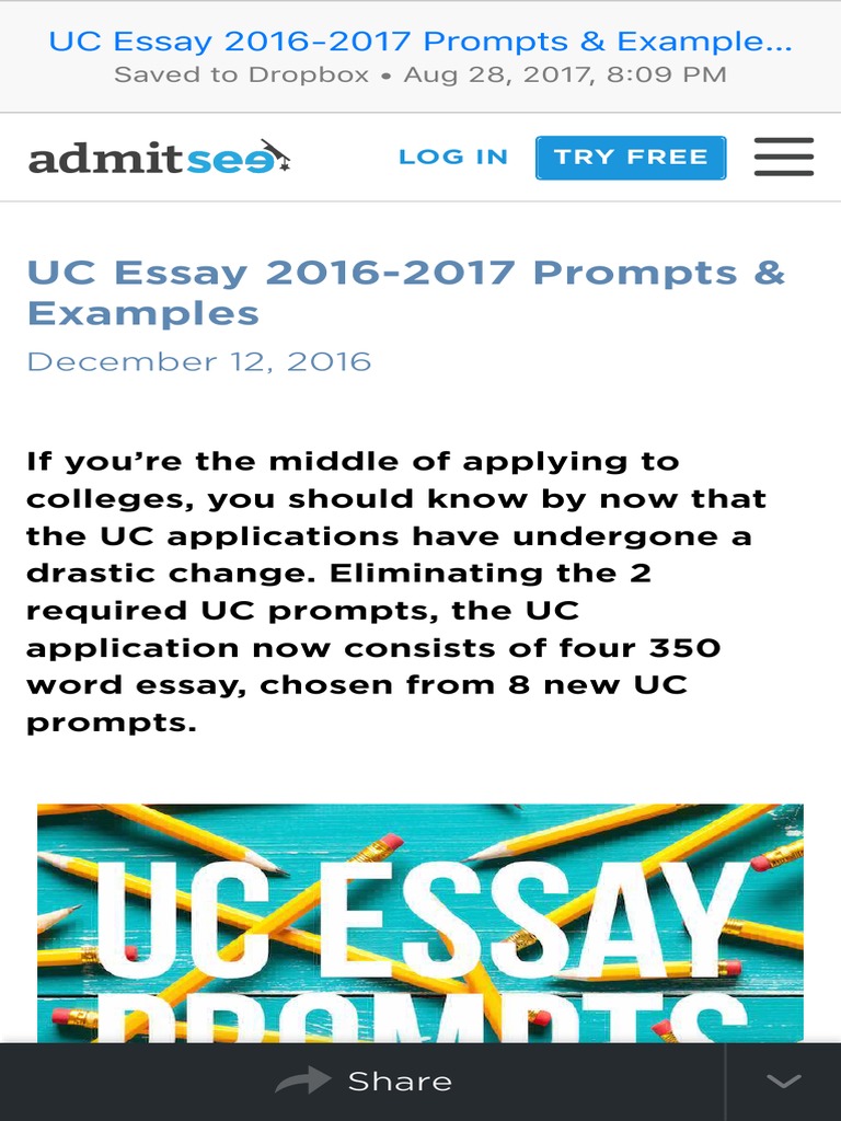 uc essay prompt 2