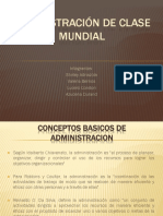 Administración de Clase Mundial