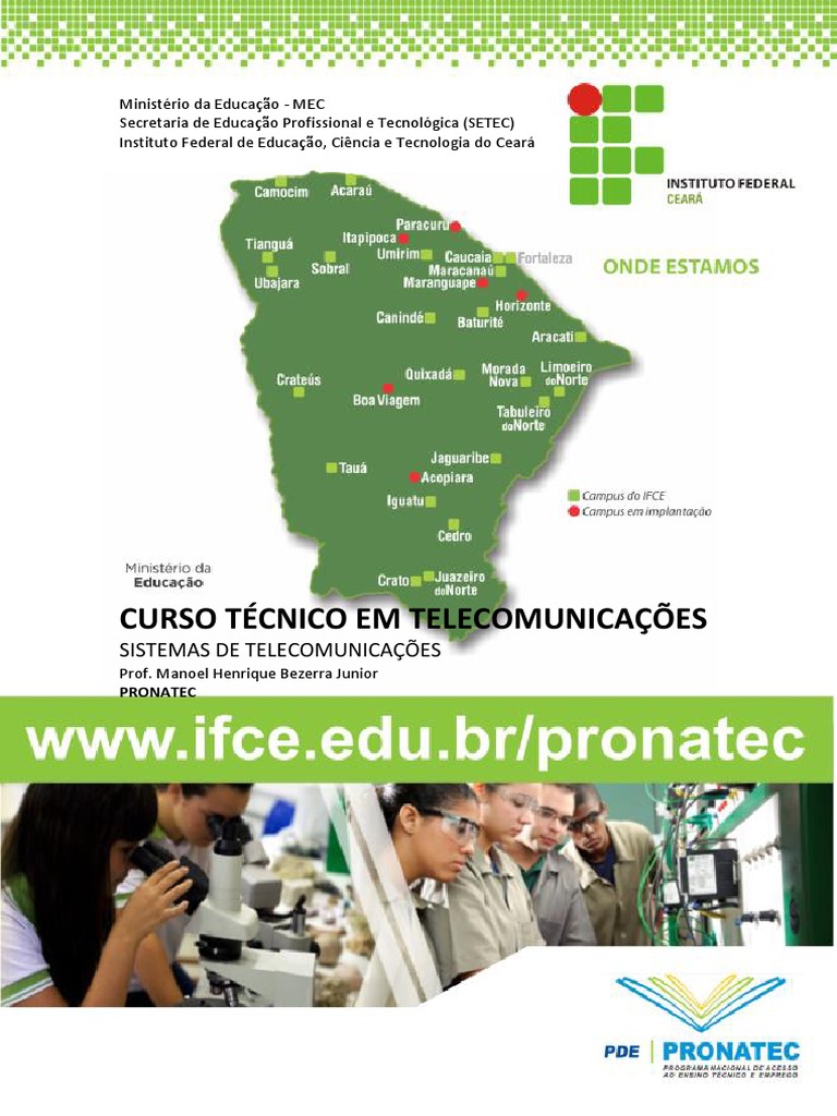 Curso Técnico em Telecomunicações Sistemas de Telecomunicações Prof ...