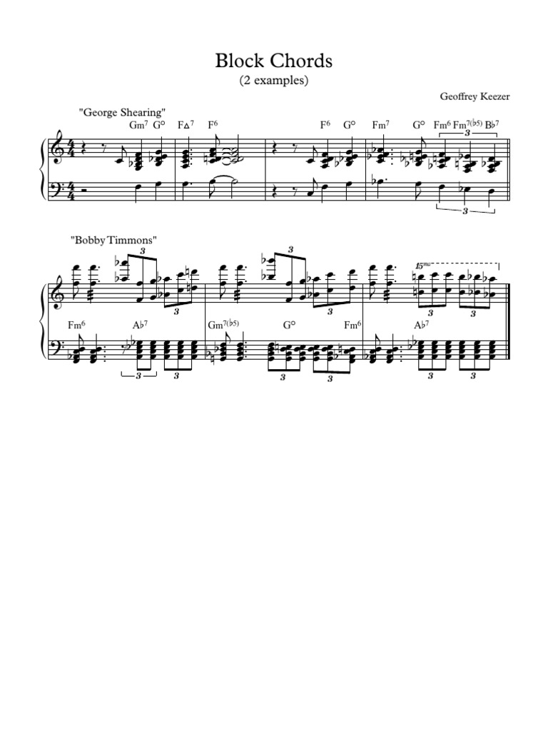 Block Chords | PDF
