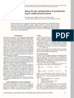 Evolutionary Algorithms For The Optimization of Production Planningin Uriberground Mines