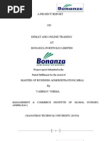Download Vaibhav Project Report on Bonanza Portfolio by Vaibhav Soni SN36124320 doc pdf