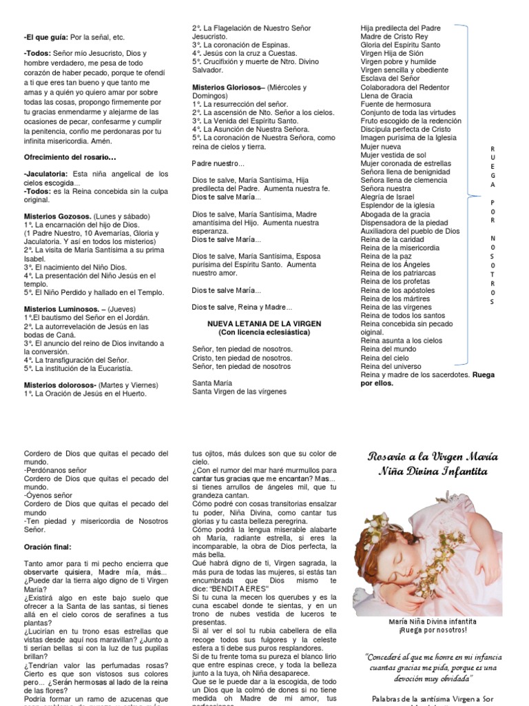 Triptico Del Rosario A MN | PDF | María, madre de Jesús | Cristo (título)