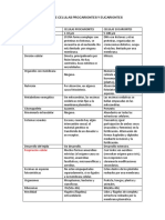 CARÁCTERÍSTICAS Eucariontes y Procariontes