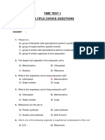 Time Test 1 Multiple Choice Questions: Name: ID: Cohort