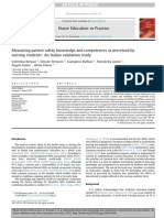 Nurse Education in Practice Volume Issue 2015 [Doi 10.1016_j.nepr.2015.08.006] Bressan, Valentina; Stevanin, Simone; Bulfone, Giampiera; Zanini -- Measuring Patient Safety Knowledge and Competences