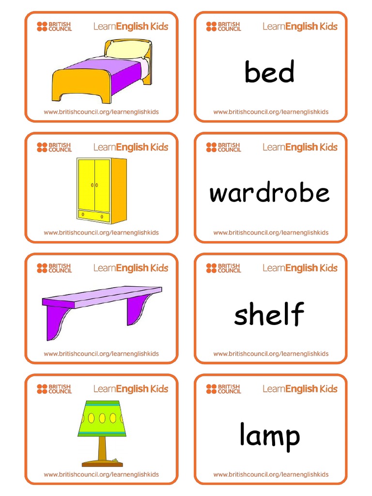 Flashcards Furniture PDF